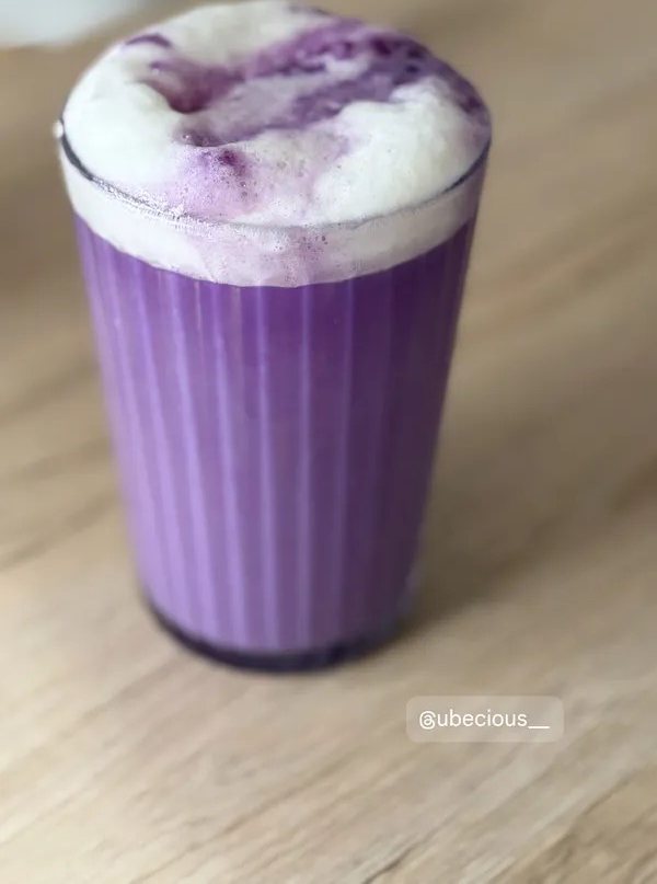 Ube latte violet
